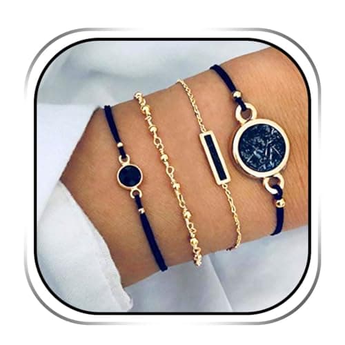 Lot de 4 bracelets bohèmes empilables Edary pour femmes