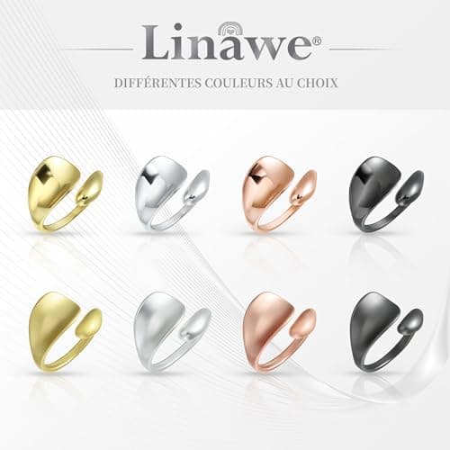 Linawe Bague Reglable Or Rose pour Femme | Rozelle Or Rose Rose | Accessoires & Bijoux Femmes