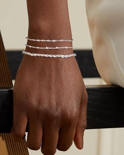 Bracelet CASSIECA Sterling Silver Femme Empilable et Reglable en Or pour Femmes et Fillesappropriées pour Tous Les Événe