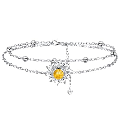 Bracelet Bijoux en Argent Sterling 925 Femme Soeur Mignon Cadeaux d'Anniversaire biedant un Design Élégant et Élancé;cha — argent-soleil