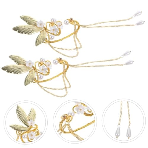 iplusmile Élégantes Boucles d'oreilles Ailes Longues Avec Franges Dorées pour Femmes Confortables et Idéales Pour Fêtes