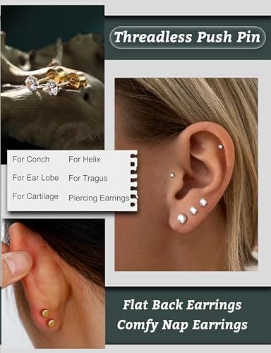 Adramata Or 14 Carats Boucles d'Oreilles Titanium Homme Femme Standard 100 Pulitzer