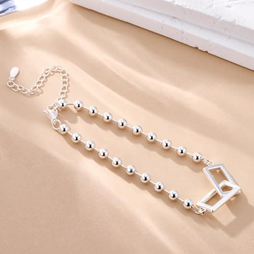 Bracelet Argent 925 Femme Étoile Lune Zircon Réglable Noël Anniversaire Diplômé Cadeaux Femme Fille
