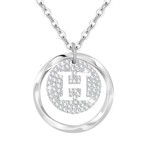 Colliers Initiales Femme Argent 925 Personalisés Cadeaux Noël Anniversaire — H