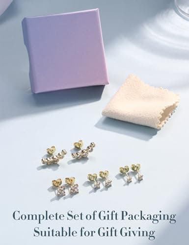 Adramata Boucle d'Oreille Argent 925 Femme Hypoallergène Pierreuses Piercings Oreille Tragus Helix Cartilage Femmes Bouc