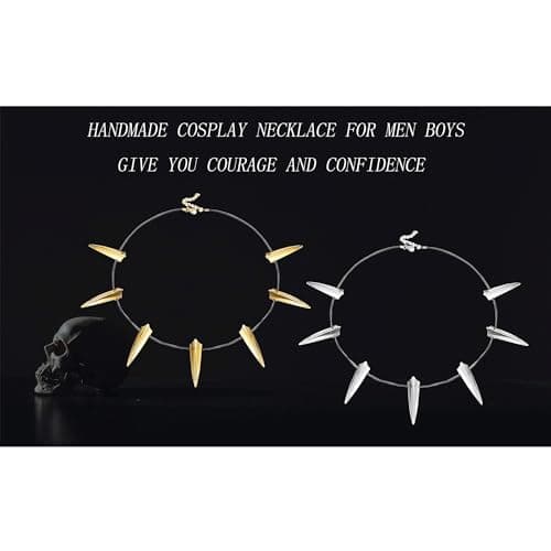 Collier pendentif Adramata homme doré pour Halloween et cosplaybijoux homme
