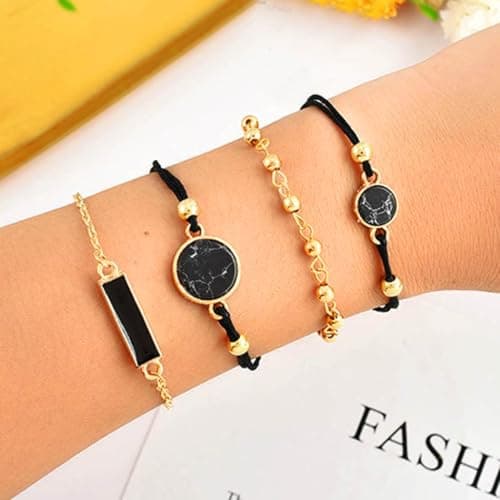 Lot de 4 bracelets bohèmes empilables Edary pour femmes