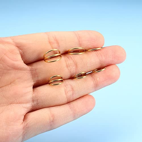 Anneau Clicker Daith pour Femmes en Acier Chirurgical 316L | Écoutez Adramata | Bijoux de Piercings pour Argent Or Tone