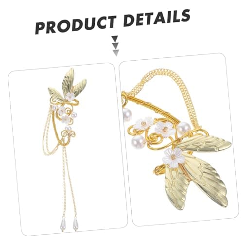 COLLBATH Boucles Oreilles Pendantes Femmes 2 Pièces Clips sans Perçage Cadeau Original pour Fêtes et Mariages Décorative
