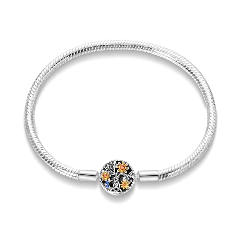 Bracelet Pandora Femme Charmes Coeur Ortie Argent 925 Cadeau Noël Anniversaire Mères — PAB015