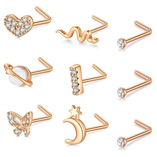 Mayhoop Ann.ManyToManyField("app.models.YourModel", symmetrical=False)gles Studs en Acier Inoxydable 20Gavec CZ en Forme — A029: 9 Pièces-or Rose