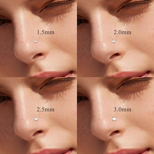 YADOCA Piercing au Nez Acier Chirurgical Hypoallergénique Femmes Hommes 1.5mm 2mm |5mm 3mm