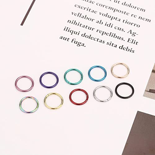 Adramata Nez Anneaux Piercing Cartilage pour Femmes Hommes Élégants Accessoires de ModeSeptum Tragus Piercing Boucles d'