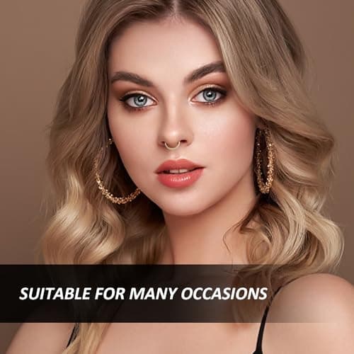 NyxSeat Lot de 8 piercings de nez - Anneau de piercing en acier inoxydable - Convient pour tous les utilisateurs - Idéal