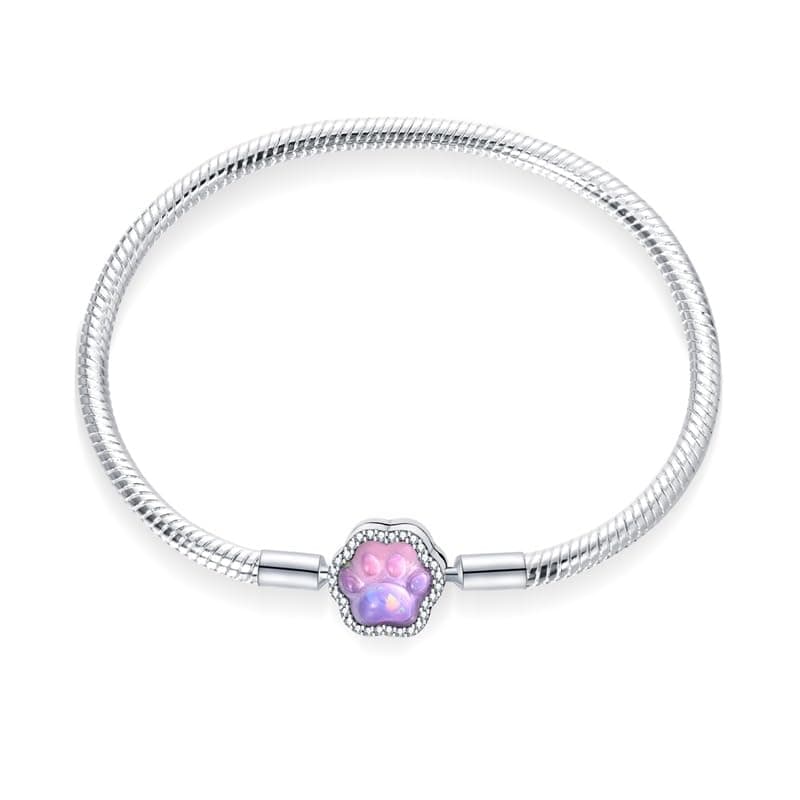 Bracelet en argent sterling 925 femme avec fermoir coeur Saint Valentin CMB051 — PAB025