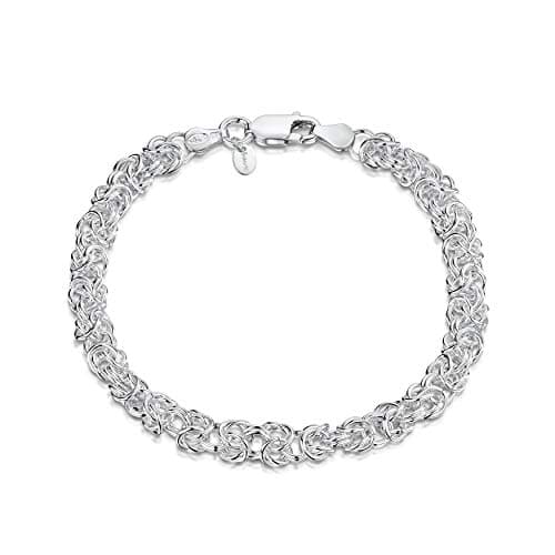 Amberta Bracelet Maille Royale Feminin en Argent Trendy Style Multitude Modèles