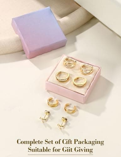 Adramata Argent 925 Hypoallergéniques pour Femme Écoutez les Hits de la Fashion Scene - Boucles d'Oreilles Cartilage Con