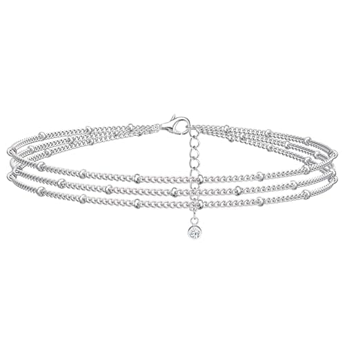 Bracelet Orazio Argent Or Rose Femmes BijouxEmpilables Cadeau Réglables 925 Or Rose Perles — Argent