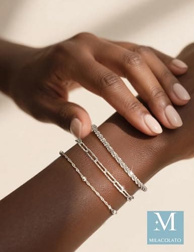 Filigrane Milacolato Bracelet Argent 925 Plaqué Or 16 Carats Femme Bijoux Accessoires pour Femme Filles