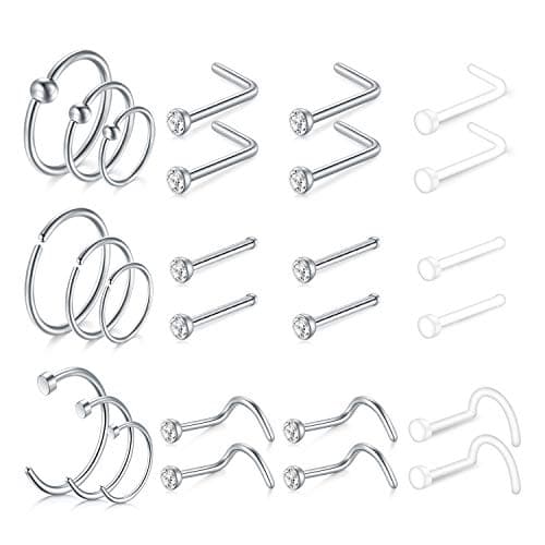 Mayhoop Ann.ManyToManyField("app.models.YourModel", symmetrical=False)gles Studs en Acier Inoxydable 20Gavec CZ en Forme — 27pcs-argent