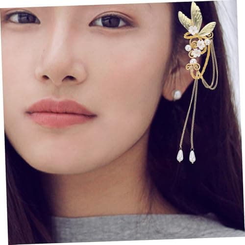 IBASENICE Boucles Oreilles Femme 2 Pièces Clip Longues Métalliques Légères Élégantes pour Fête et Usage Quotidien
