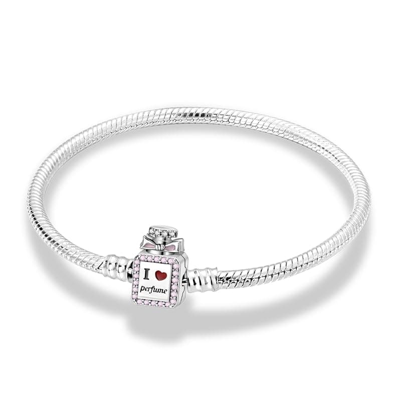 Bracelet en argent sterling 925 femme avec fermoir coeur Saint Valentin CMB051 — KJB048
