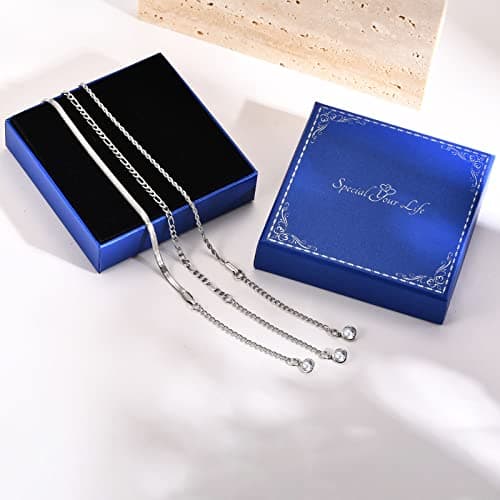 TempBeau : 3Pcs Chaîne Doré Délicat Twist Figaro Bijoux Fantaisie pour Femmes Filles | Argent Or Réglable | Top Recherch