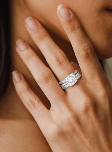 LOLIAS Trois en Un Bague Femme Or/Argent Lot Bague Couple Reglable Ajustable Modele Fiançailles Femme Bijoux Cadeau Popu