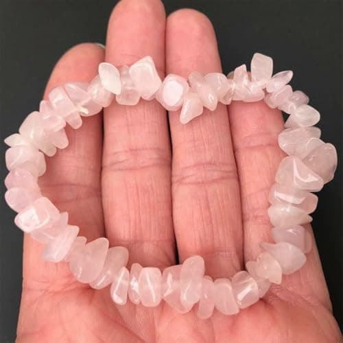 Bracelet Fc'Noqgn 2 pièces en cristal rose et blanc, bracelet extensible pour femme, bijou hip-hop (cristal rose/cristal