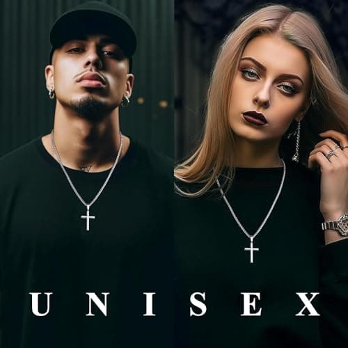 Collier Croix Adramata Homme Femme en Argent 925 et Acier Inoxydable Recycled | Standard 100