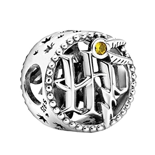 Pendentif Lkwidi Femme Charms Argent Sterling 925 Famille Amour Animaux Zircon Cubique Femmes Bracelet — Icons Honey Colored Crystal