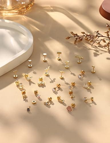 Adramata Bijoux Acier Inoxydable Motif Papillon Femmes Piercing Oreille Tragus Cartilage Helixleur Standard 100