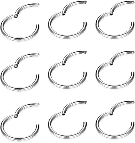 Adramata Piercing Bijoux Acier Inoxydable pour Nez et Oreille Élégant Accessoire de Mode Recyclé Größe Standard