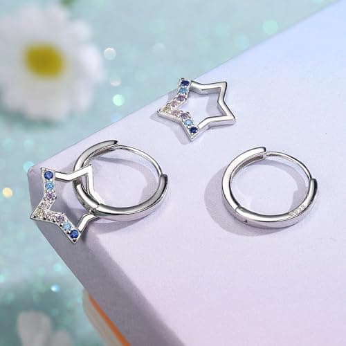 Adramata Boucles d'Oreilles Pendantes en Étoile Argent Sterling 925 Femme Recycled  
Adramata Boucles d'Oreilles Créoles