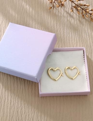 Adramata Boucles d'Oreilles Femme Argent 925 Or Plaquées Créoles Coeurs Recycled Standard 100
Adramata Boucles d'Oreille