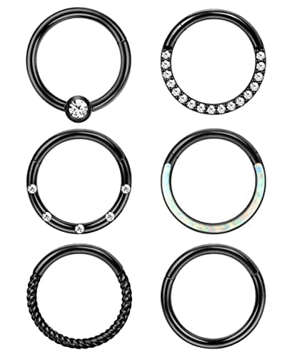 Adramata Anneaux de Nez en Acier Chirurgical pour Femme et Homme - Anneaux d'Or Argent Recycled Claim Standard 100 Pièce