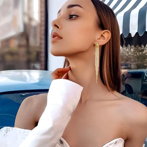 Adramata Boucles d'Oreilles Femme Or Hypoallergénique 18K Tige Acier Inoxydable Boucles d'Oreilles Femme Fantaisie Penda
