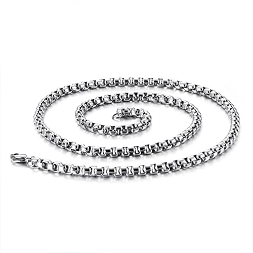 AMDXD Collier Garçon Fantaisie Perle Acier Inoxydable pour Homme ulongwearoriginalecollierperle