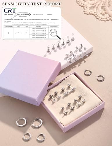 Adramata Piercings Or Acier Inoxydable Boucles d'Oreilles Femmes Scène Piercing Hypoallergénique