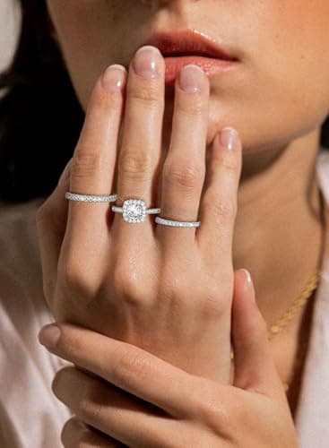 LOLIAS Trois en Un Bague Femme Or/Argent Lot Bague Couple Reglable Ajustable Modele Fiançailles Femme Bijoux Cadeau Popu