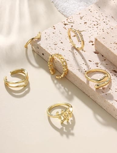 Adramata Or 14 Karat Boucles d'orteil Femmes Coeur de Fleur Or Recyclé Boucles d'orteil Réglables Pour Pieds de Plage Ét