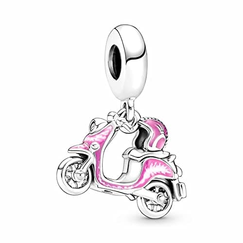 Amuefer 925 argent charms bracelet collier pendentif perles charmé papillons, amour, cadeaux pour mère anniversaire, tor — H-Moto Pink