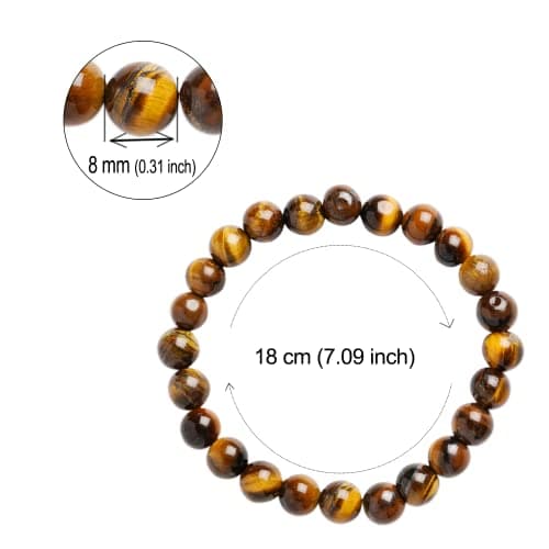 Bracelet Pierre Naturelle AURSTORE 8mm_POLYVALENT_Pour Homme_et_Femme_MODELE_8MM_Tendance_AMÉRICAUX_SOUHAITS