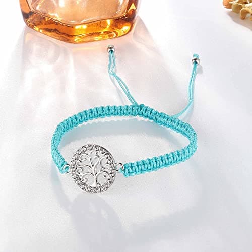 Adramata Infinity Arbre de Vie Bracelet d'Amitié Assorti pour Femmes - Réglable et Empilable | Maison Fait Main Recyclé