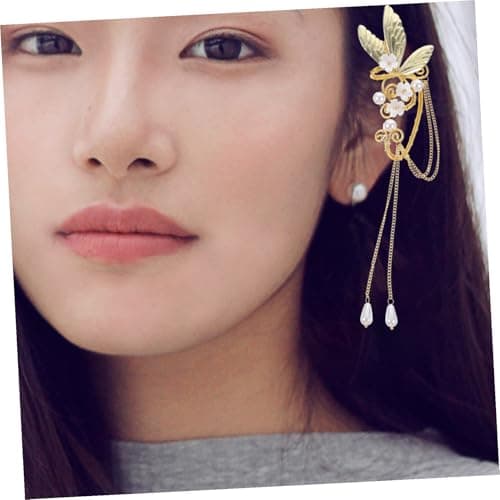 Garneck Boucles Oreilles Clip Ailes Longues pour Femmes Élégantes pour Fête et Mariage 2 Pièces Légères Non Percées
