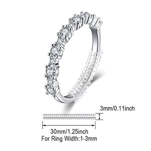 JewelryPalace Éternité Rond Zircone Cubique Bague Pour Femme Épouse Bague de Fiançailles Bijoux Anniversaire, Argent 925
