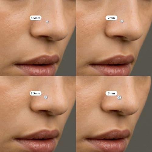 AceFun piercing nez connecteur boulon CZ diamant forme L pour femmes hommes 20G 22G 8 pièces