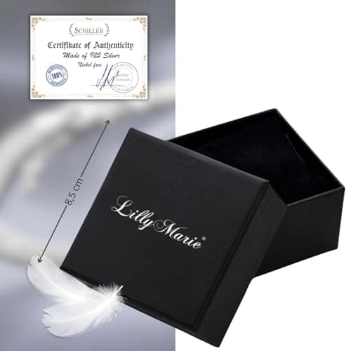 Bracelet Classique de Lilly Marie pour Femmes en Argent Sterling 925 Adaptable en Longueur avec Fermoir Mousqueton Mode