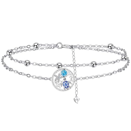 Bracelet Bijoux en Argent Sterling 925 Femme Soeur Mignon Cadeaux d'Anniversaire biedant un Design Élégant et Élancé;cha — argent-tortue