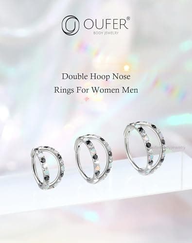 OUFER Anneaux de Piercage du Nez Polsés 20G Noeuds de Piercage 6/7/8mm Conch Hilux Tragéidas Daith Bagues de Cartilage C